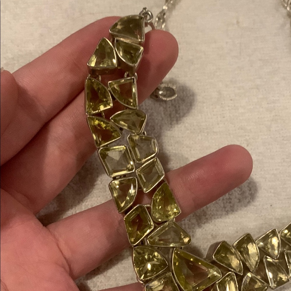 Citrine Gemstone Statement Necklace - image 2